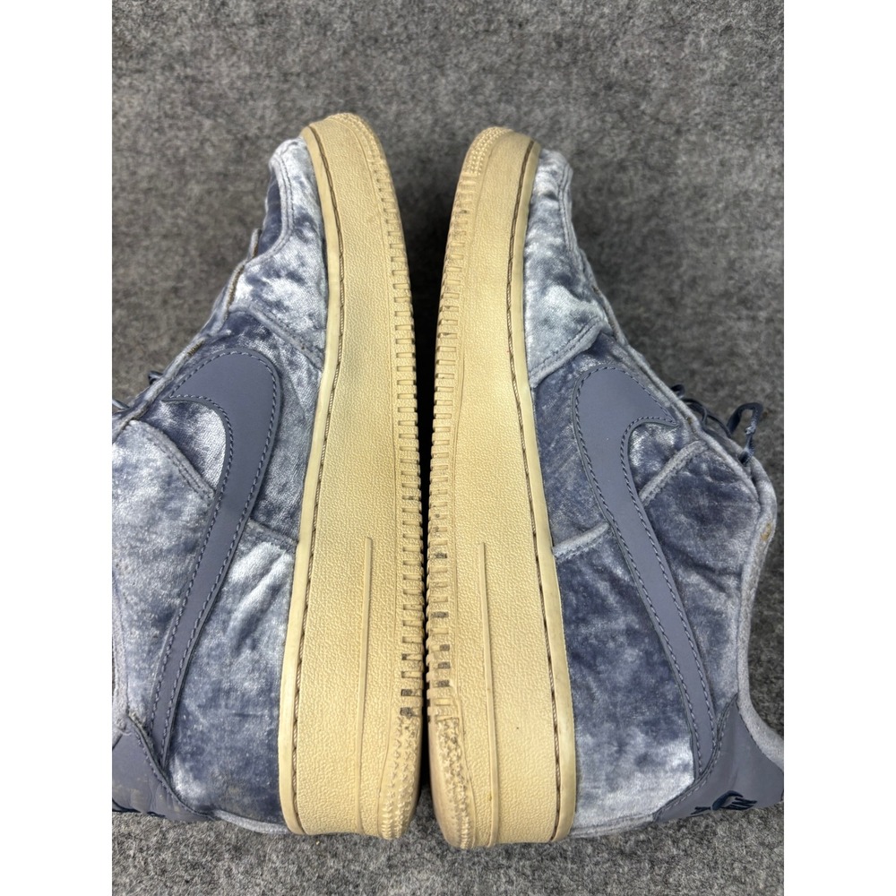 Nike Air Force 1 Low Kids 7Y Blue Velvet Gum Sole Sneakers 849345-401 - Picture 9 of 10